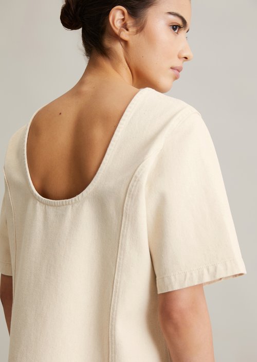 Mini jeans dress relaxed — Offwhite