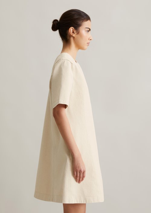 Mini jeans dress relaxed — Offwhite