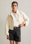 Marc O'Polo Jeansjacke regular, Damen, weiss, Gr. xs, 100% Baumwolle