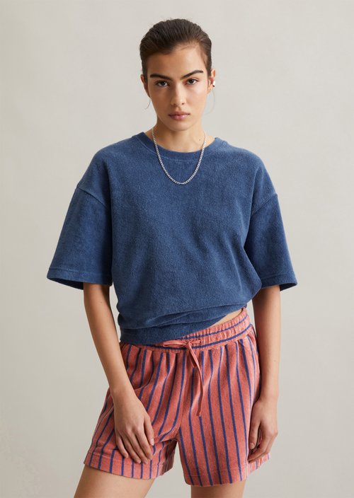 Relaxed terry T-shirt — Cerulean Blue
