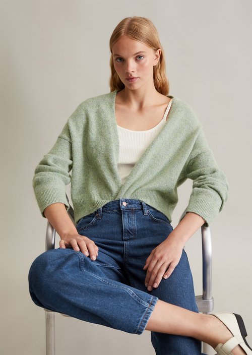 Cardigan loose — Elm Green