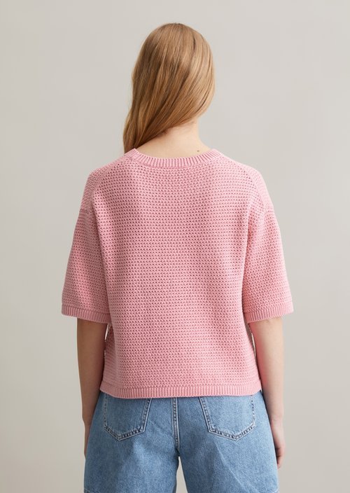 Regular short-sleeved sweater — Soft Pink