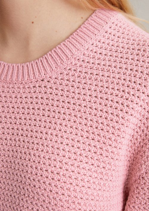 Regular short-sleeved sweater — Soft Pink