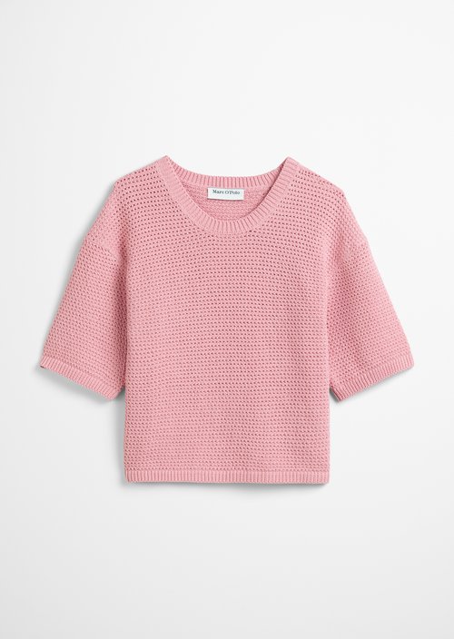 Regular short-sleeved sweater — Soft Pink