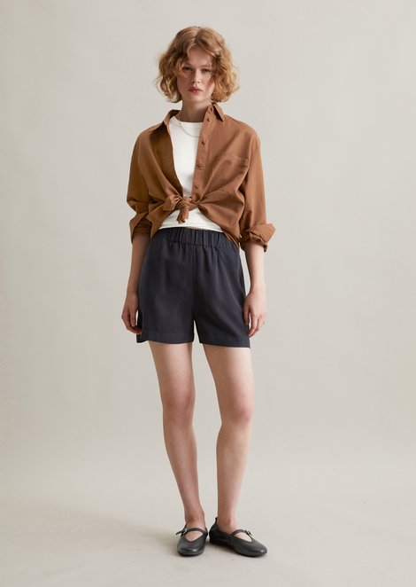 Marc O'Polo Shorts regular, Damen, blau, Gr. xxs, 100% Lyocell
