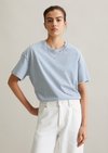 Marc O'Polo Relaxed gestreept T-shirt, Dames, blauw, L, 100% Katoen