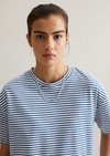 Marc O'Polo Relaxed gestreept T-shirt, Dames, blauw, Xs, 100% Katoen