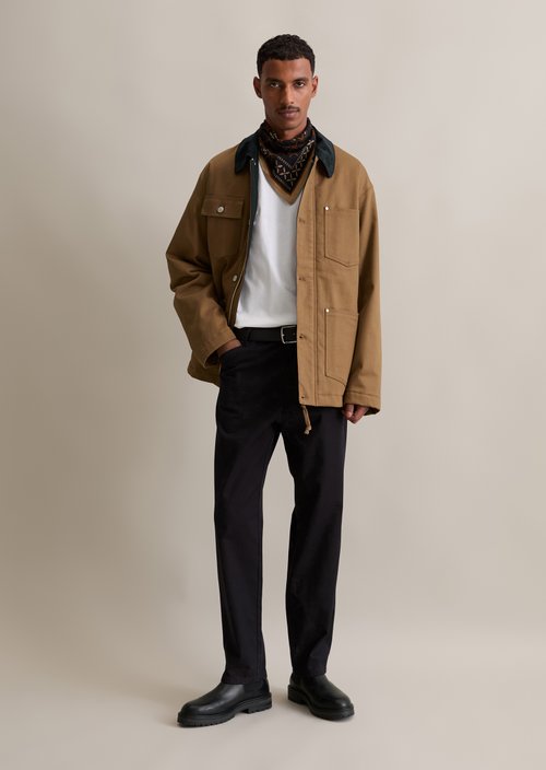 Padded worker jacket — Wood Grain