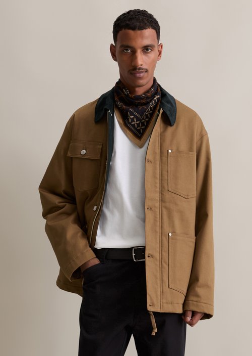 Padded worker jacket — Wood Grain