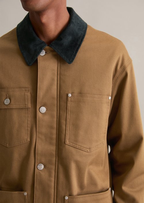 Padded worker jacket — Wood Grain