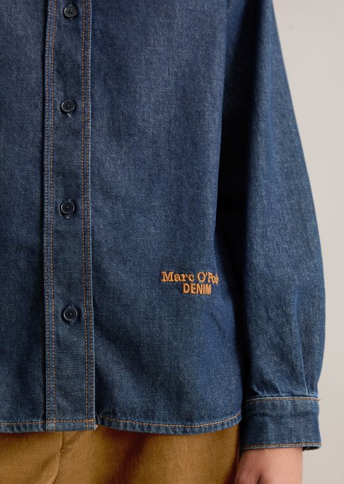 Regular denim blouse — Dark Blue