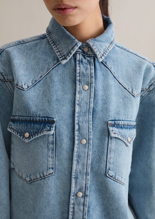 Oversize denim shirt — Light Blue