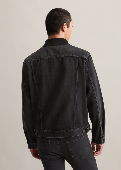 Regular denim jacket — Black