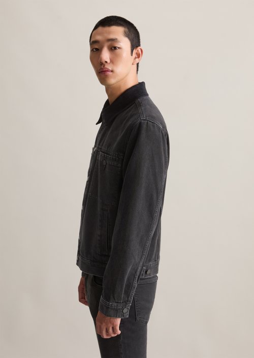 Regular denim jacket — Black