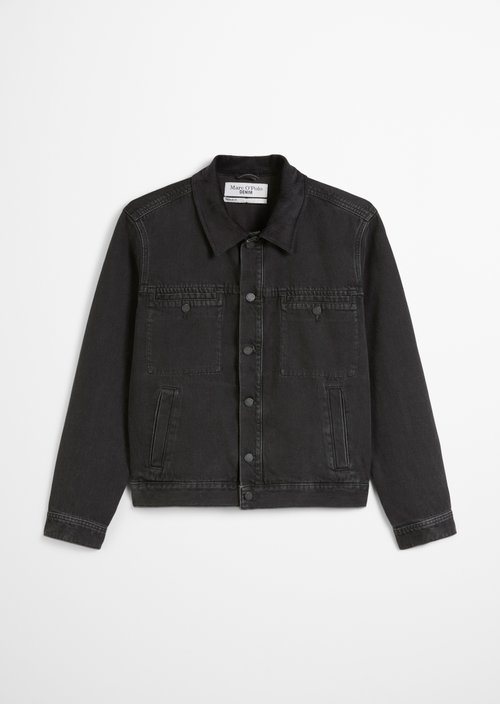 Regular denim jacket — Black