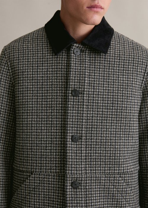 Wool jacket regular — Black