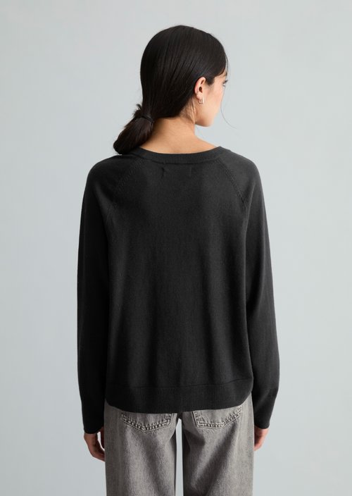 Knitted sweater regular — Black