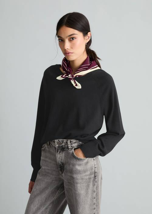 Strickpullover regular Black in Frontalansicht