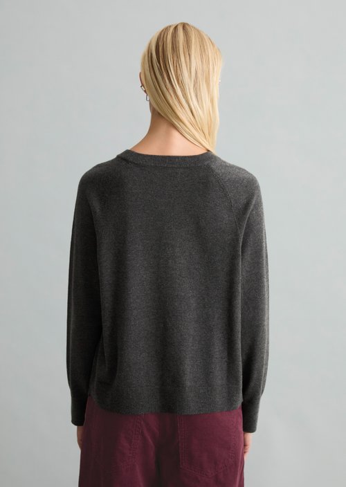 Knitted sweater regular — Anthra Melange