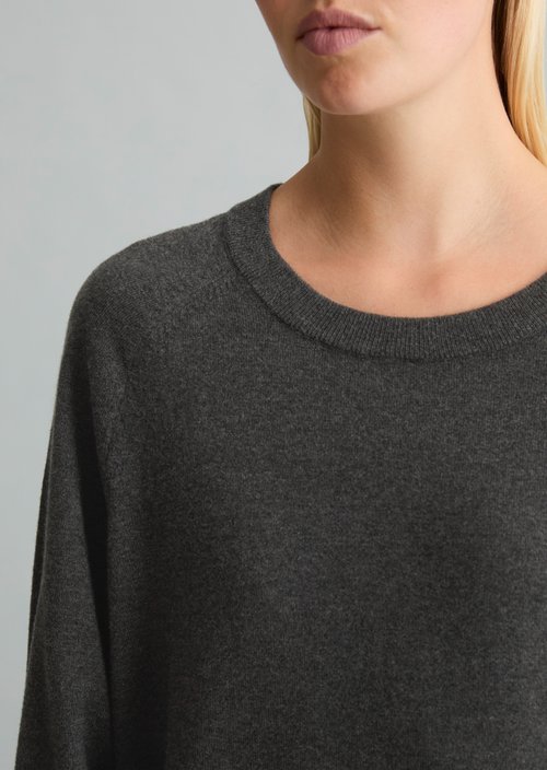 Knitted sweater regular — Anthra Melange