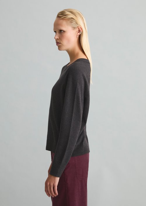 Knitted sweater regular — Anthra Melange