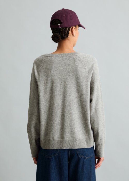 Knitted sweater regular — Stone Melange