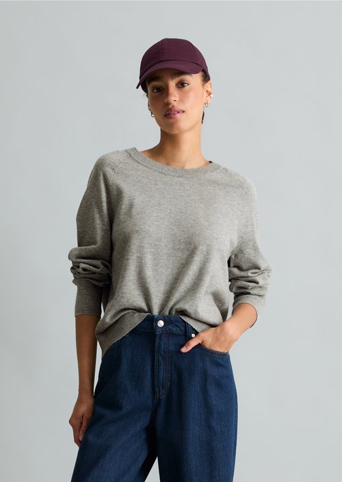 Knitted sweater regular — Stone Melange