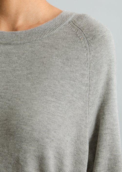Knitted sweater regular — Stone Melange