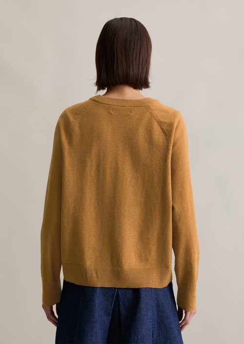Knitted sweater regular — Medium Brown Melange