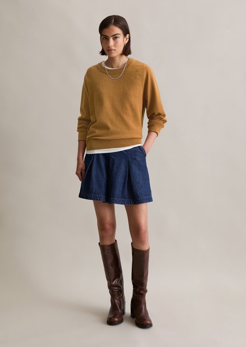 Knitted sweater regular — Medium Brown Melange