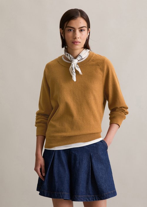 Knitted sweater regular — Medium Brown Melange