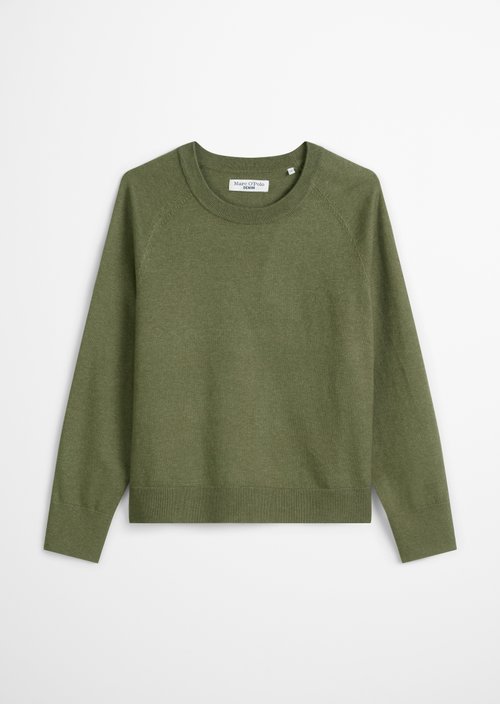 Knitted sweater regular — Medium Green Melange