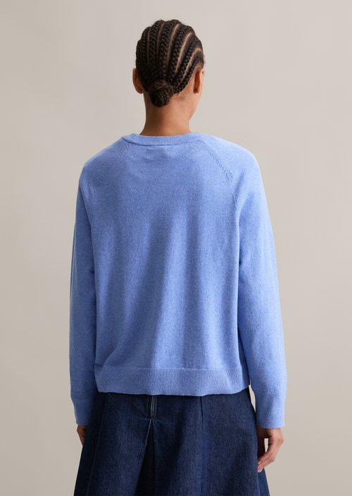 Knitted sweater regular — Cloudy Sky Melange