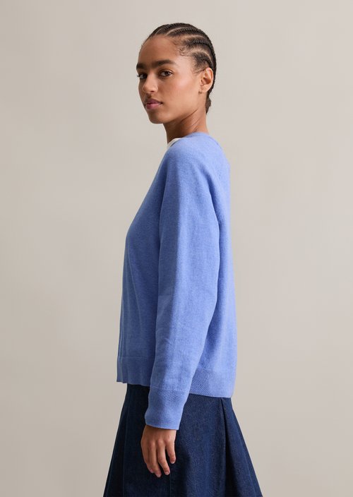 Knitted sweater regular — Cloudy Sky Melange