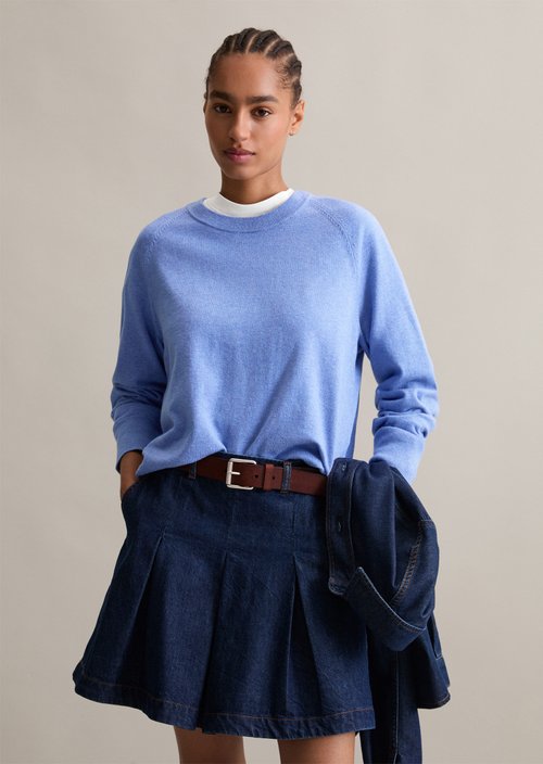 Knitted sweater regular — Cloudy Sky Melange
