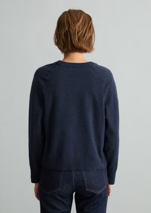 Knitted sweater regular — Medium Blue Melange