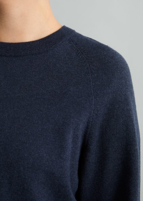 Knitted sweater regular — Medium Blue Melange