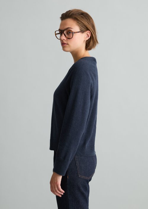 Knitted sweater regular — Medium Blue Melange