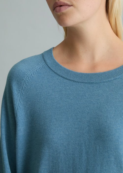 Knitted sweater regular — Medium Blue Melange