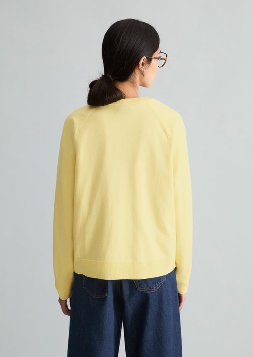 Knitted sweater regular — Medium Yellow Melange