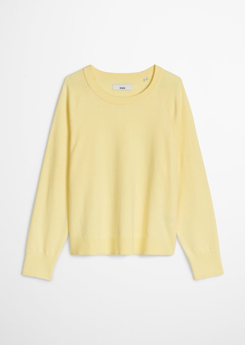 Knitted sweater regular — Medium Yellow Melange
