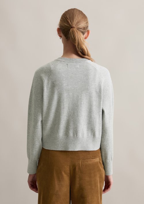Cardigan regular — Stone Melange