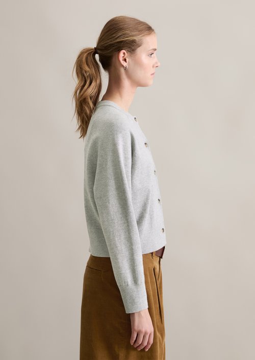 Cardigan regular — Stone Melange