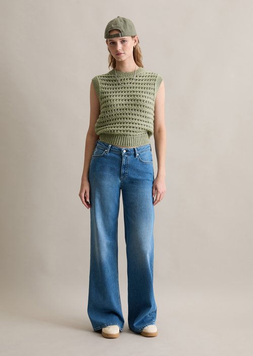 Sweater regular — Medium Green Melange
