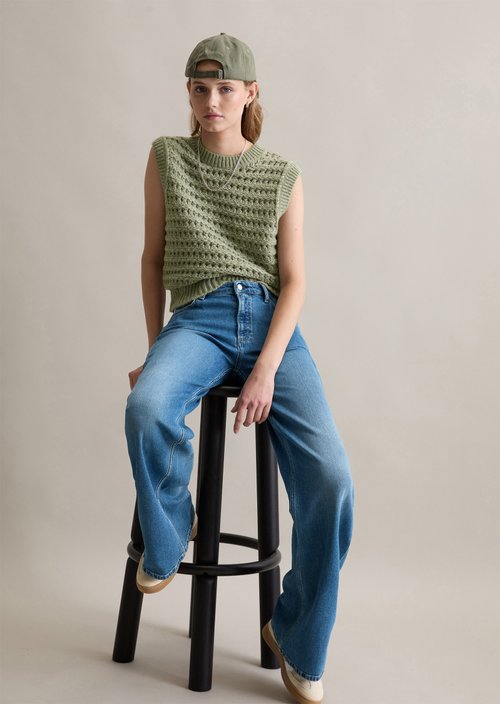 Sweater regular — Medium Green Melange