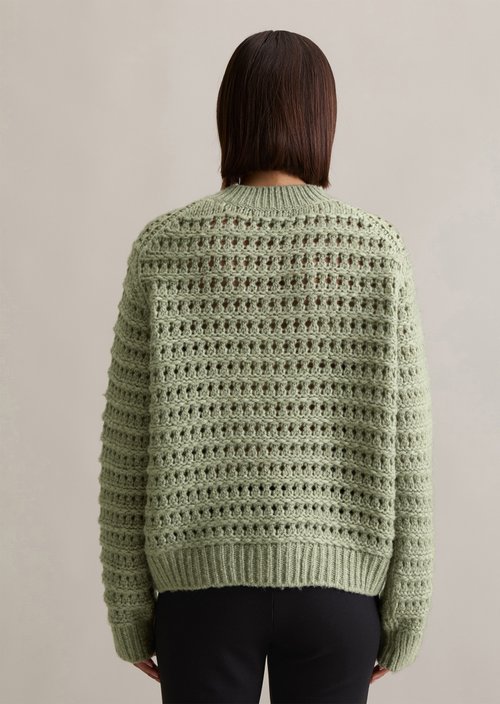 Cardigan regular — Medium Green Melange