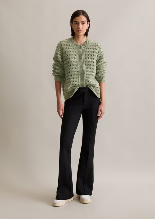 Cardigan regular — Medium Green Melange