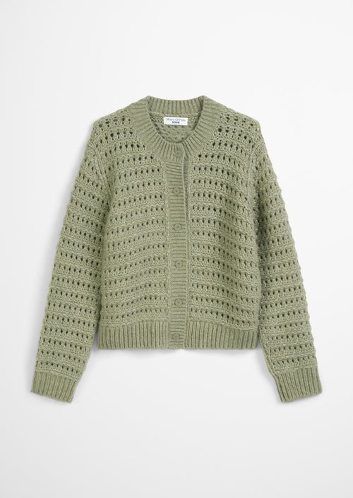 Cardigan regular — Medium Green Melange
