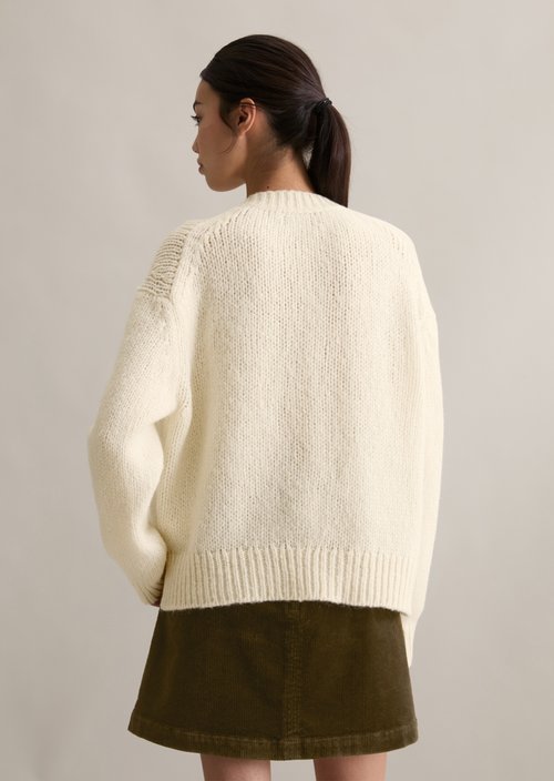 Relaxed cardigan — White Blush