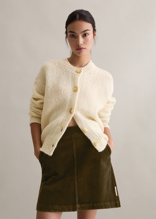Relaxed cardigan — White Blush
